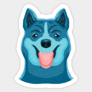 Blue heller dog Sticker